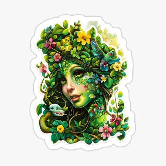 Discover Mystical Forest Nymph Surrounded by Enchanting Flora