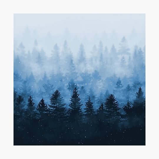 Discover Turquoise Painted Misty Forest