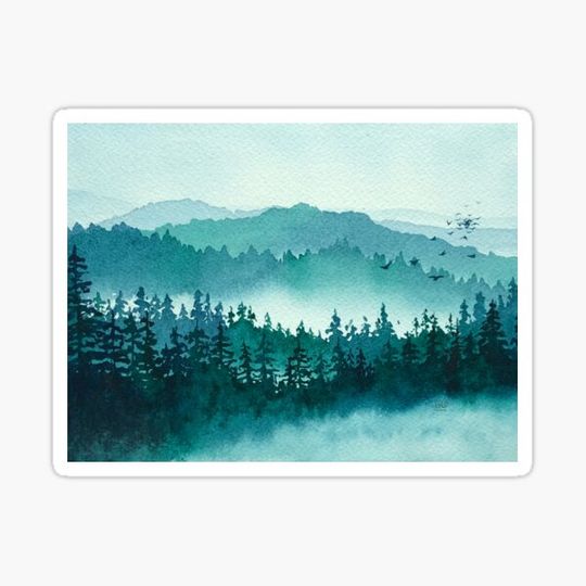 Discover Misty Watercolor Mountains