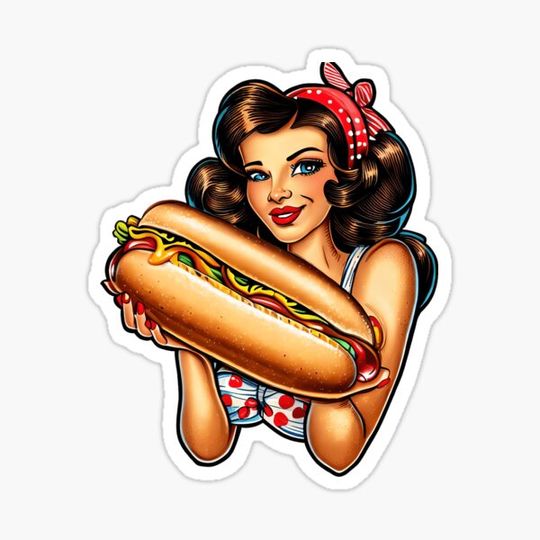 Discover HOT DOG GIRL SUMMER pinup style