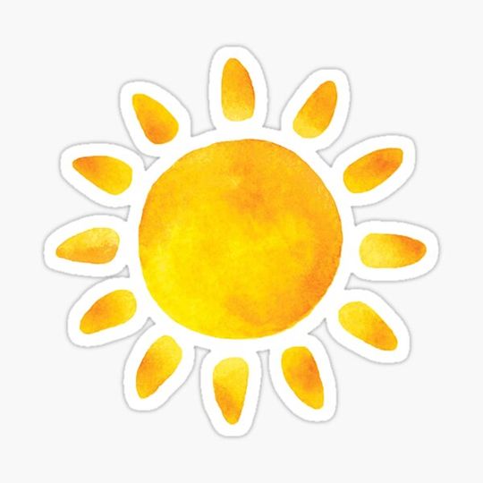 Discover watercolor sun