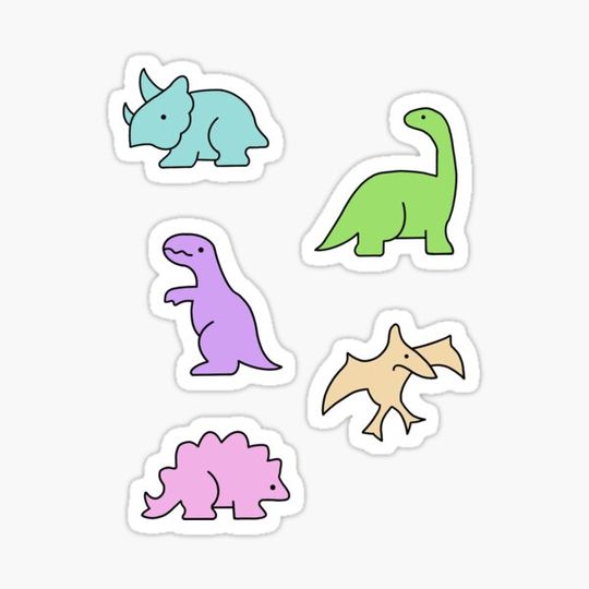 Discover Mini Dinosaur Doodle Sticker Pack