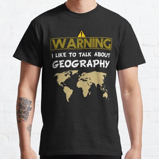 Discover Warning I Like To Talk About Geography gift for geographer