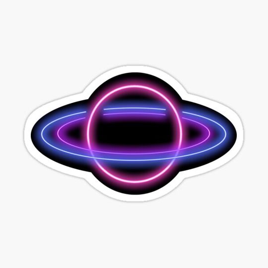 Discover Neon Planet Graphic