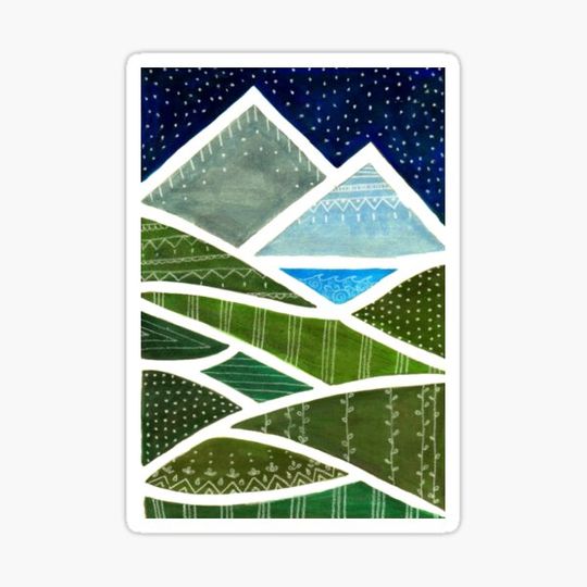 Discover Mountain Valley Abstract Scene