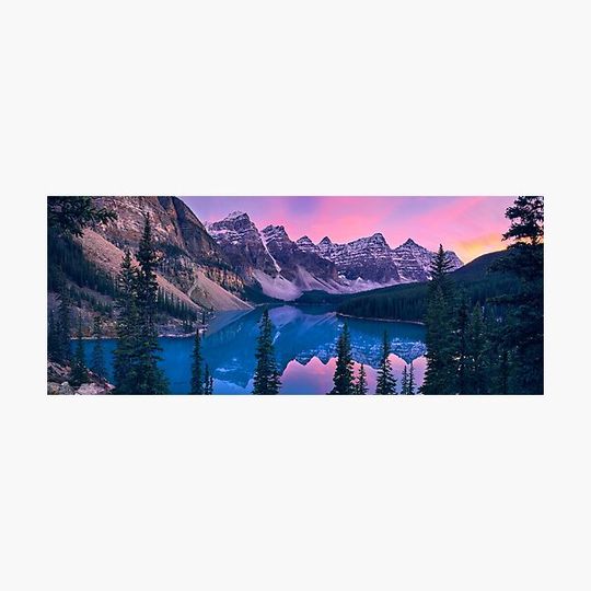 Discover Lake Moraine Sunset