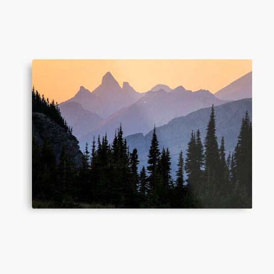 Discover Stony Indian Peaks at Sunset, Glacier National Park, Montana