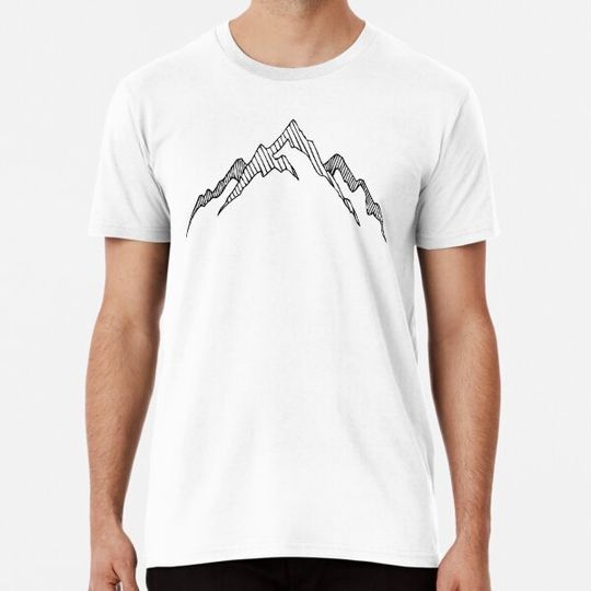 Discover Mountains Line Art