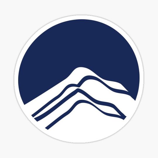 Discover Mountain Silhouette Symbol - Navy Blue