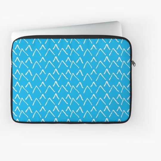 Discover Bright Blue Simple Mountain Pattern