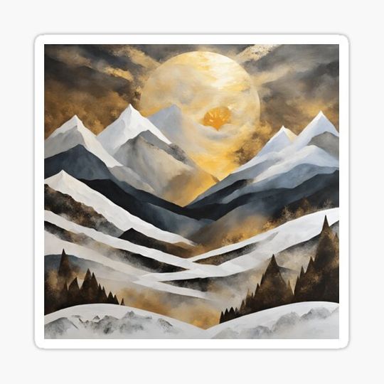 Discover Golden Sun over Mountain Peaks