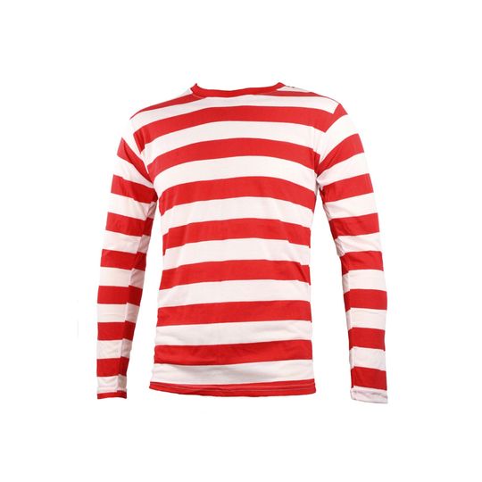 Discover Long Sleeve Red & White Striped Shirt, Book character shirt
