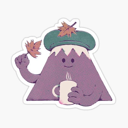 Discover Mount Fuji Autumn - Sticker