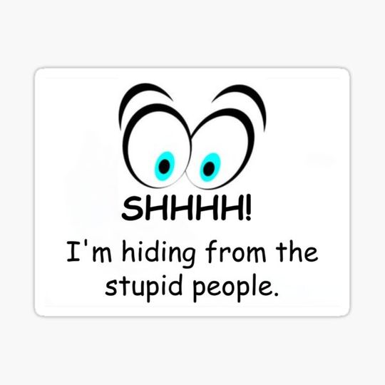Discover Shhh! I'm hiding from the stupid people.