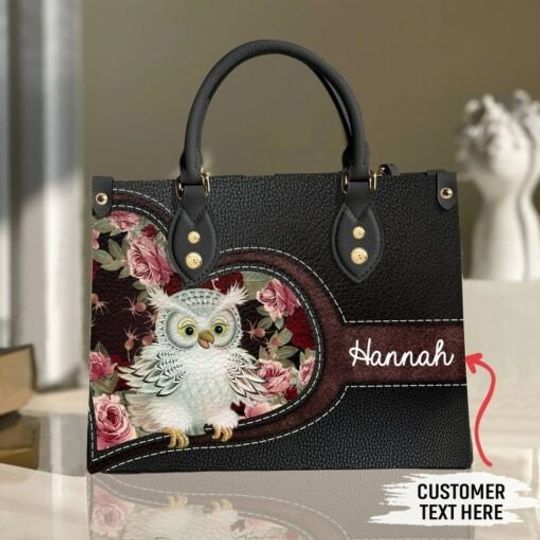 Discover Personalized Owl Leather Handbag, Tote Bag,Leather Tote For Women Leather handBag,Handmade Bag,Custom Bag,Vintage Bags