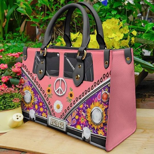 Discover Hippie Handbag, Peace handbag, Hippie Leather Bag,Hippie Peace Handbag,Travel handbag,Teacher Handbag,Handmade Bag