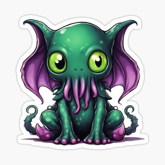 Discover Cathulhu, Lovecraft Cat, Tentacles, Kawaii Cute