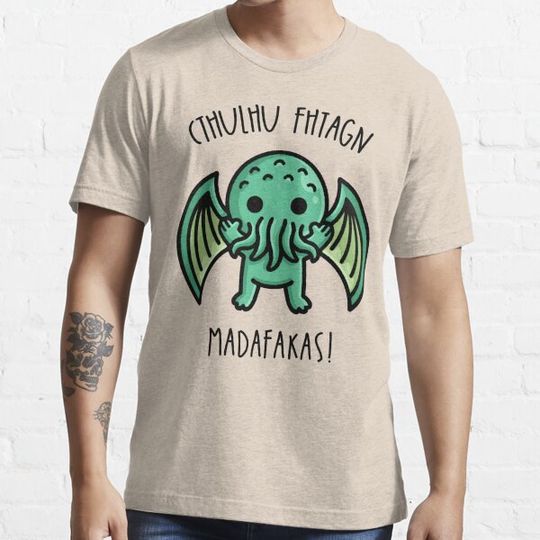 Discover Cthulhu Fhtagn Madafakas! The Kawaii Great Dreamer - Funny H.P. Lovecraft Geek Gift!
