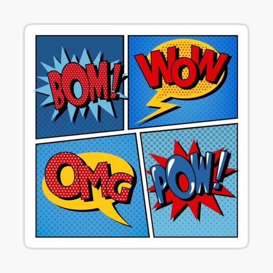 Discover Set of Comic Bubbles in Pop Art Style