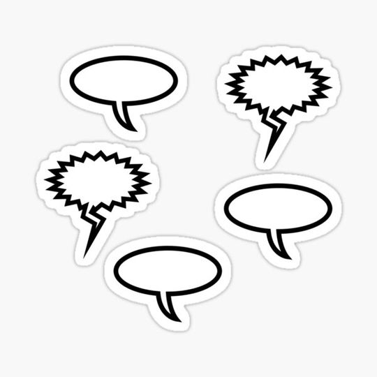 Discover Blank Speech Bubbles Set
