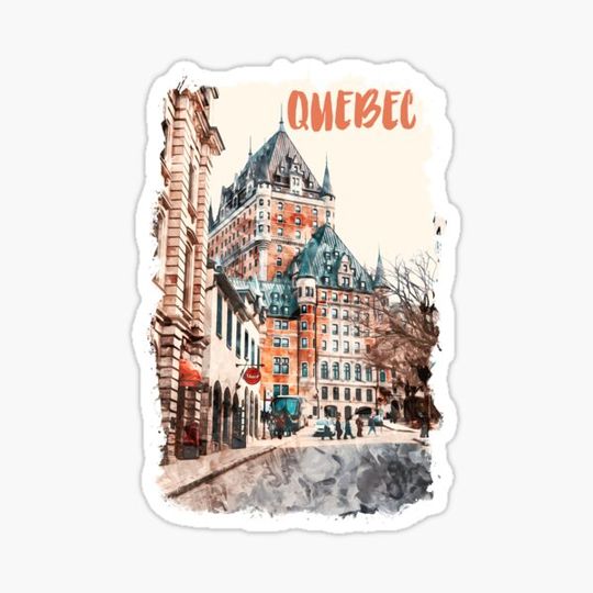 Discover Quebec Canada city watercolor