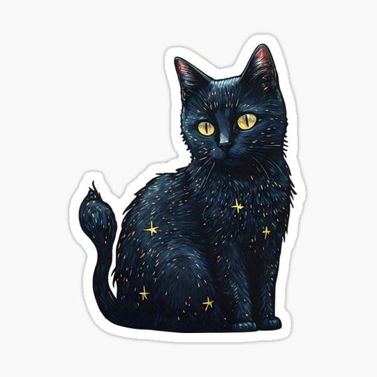 Discover Cute little magic starry cat