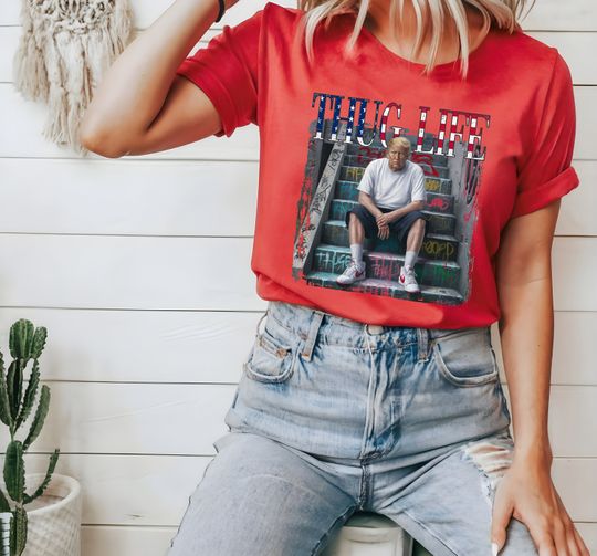Discover Donald Trump Thug Life Shirt, Viral Thug Life Trump T-Shirt