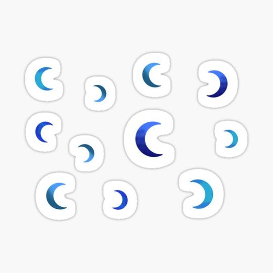 Discover Crescent Moon sticker pack