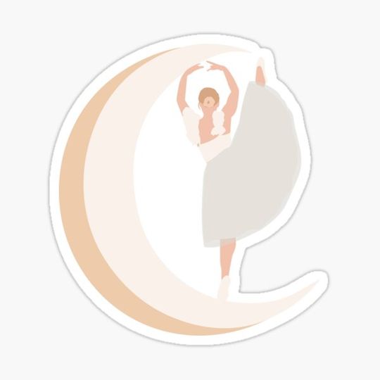Discover Ballerina and Crescent Moon
