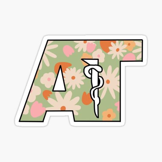 Discover Athletic Training Logo Simple Floral