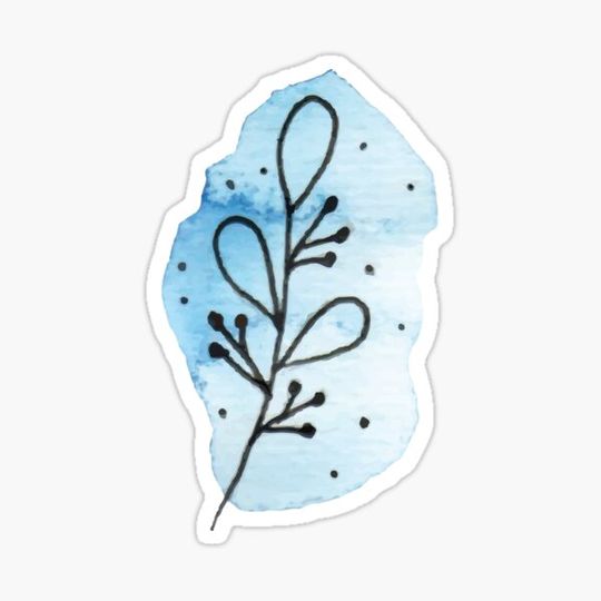 Discover Watercolor and flower silhouette
