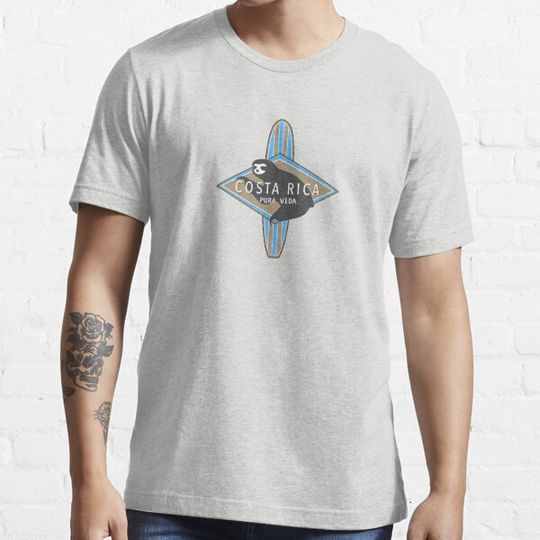 Discover Costa Rica Surfing Sloth Logo