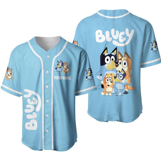 Discover Personalized BlueyDad Baseball Jersey Shirt