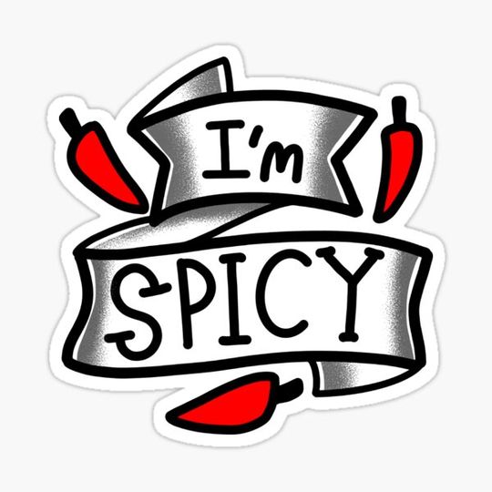 Discover Flash Tattoo I'm spicy with red chilli peppers