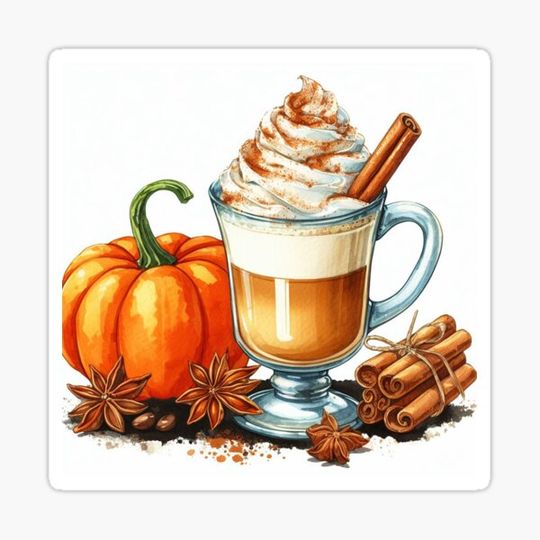 Discover A pumpkin spice latte with whipped cream and cinnamon