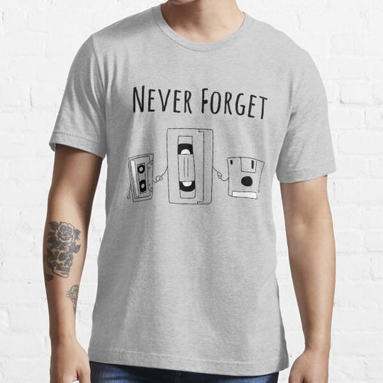 Discover Funny Never Forget Floppy Disk, VHS and Casette Tape