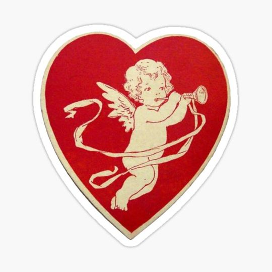 Discover red heart coquette cupid valentine