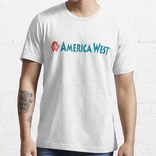 Discover America West Airlines Vintage Logo