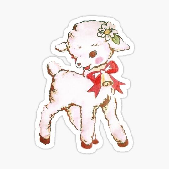 Discover Vintage Kawaii Kitsch Cute Baby Lamb