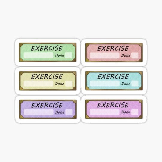 Discover Monthly Planner Stickers - Do Exercise