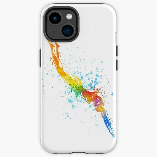 Discover Swimmer Girl Plunging For Distance, Watercolour Sports, Swimming Gifts
