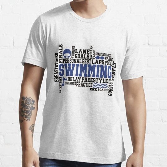 Discover Swimming Gift Word Cloud for Swimmer Athletes