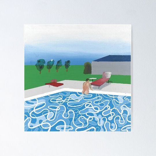 Discover David Hockney Art - Swimming Ketok Bokonge