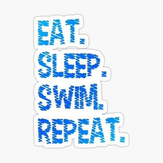 Discover Eat sleep swim repeat: Just an other funny design for men and women.
