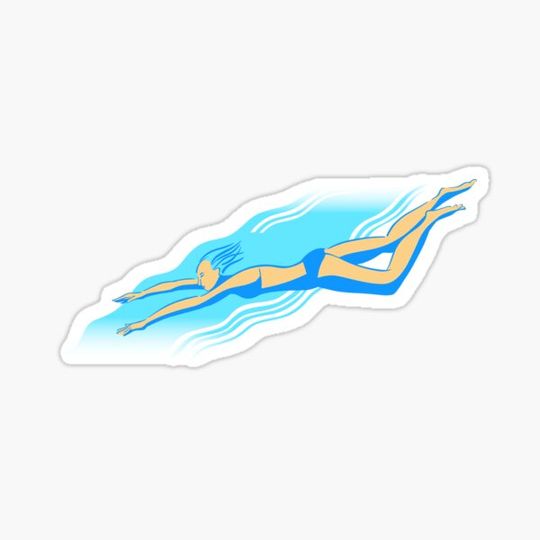 Discover Swimming women in light turquoise blue
