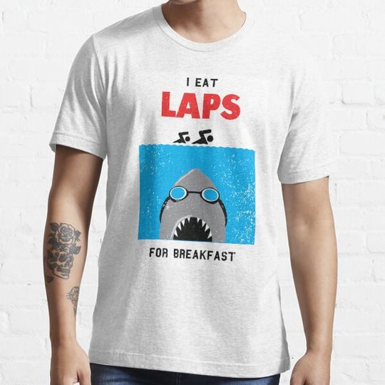 Discover shark swimmer eats laps for breakfast