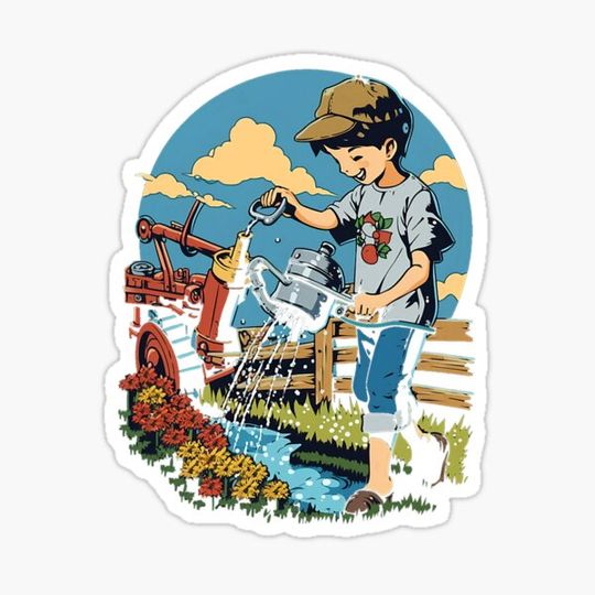Discover Anime Farmer Watering Flowers Farming Japanese Fantasy 21