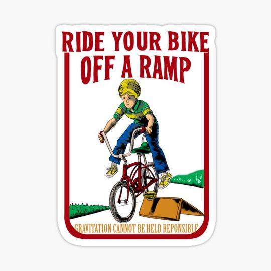 Discover ride your bike off a ramp