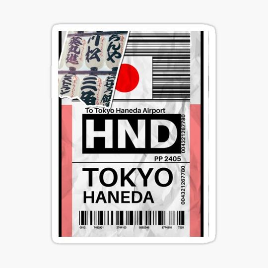 Discover HND Luggage Airport Label Tokyo Haneda Airport