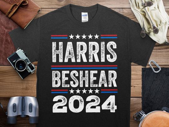 Discover Harris Beshear 2024 T-Shirt, Support Harris Beshear Election 2024, Political Campaign Tee, Biden Trump Election Shirt